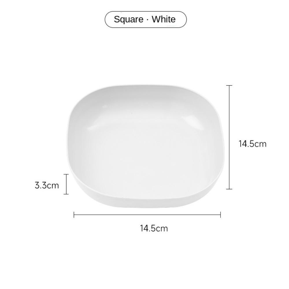 

14,5 см пластиковый обеденный стол квадратная тарелка для мусора новая форма для торта бытовая Square белый