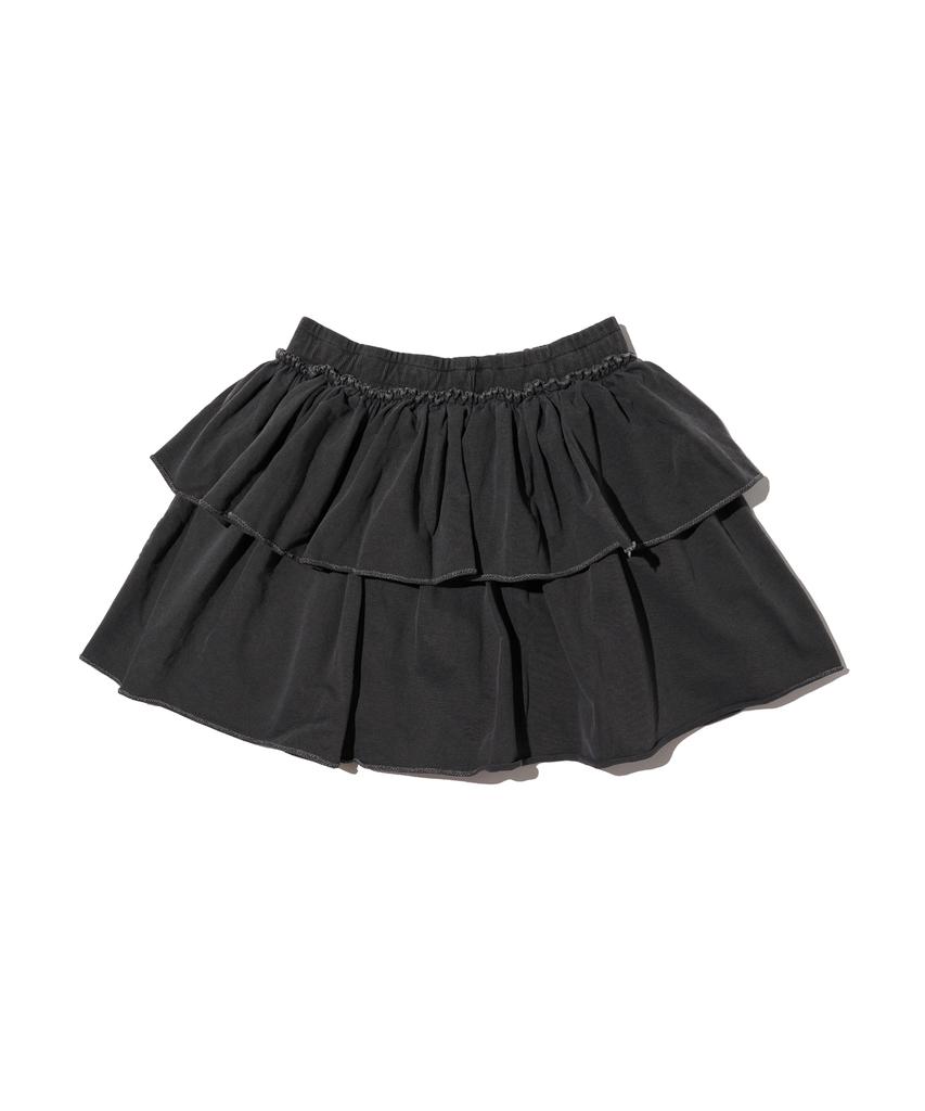 CARGOBROS FOR WOMAN Pigment Tiered Mini Skirt (Charcoal)