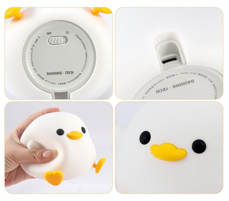 Duck-shaped Lamp Cute Silicone Duck USB Night Lamp