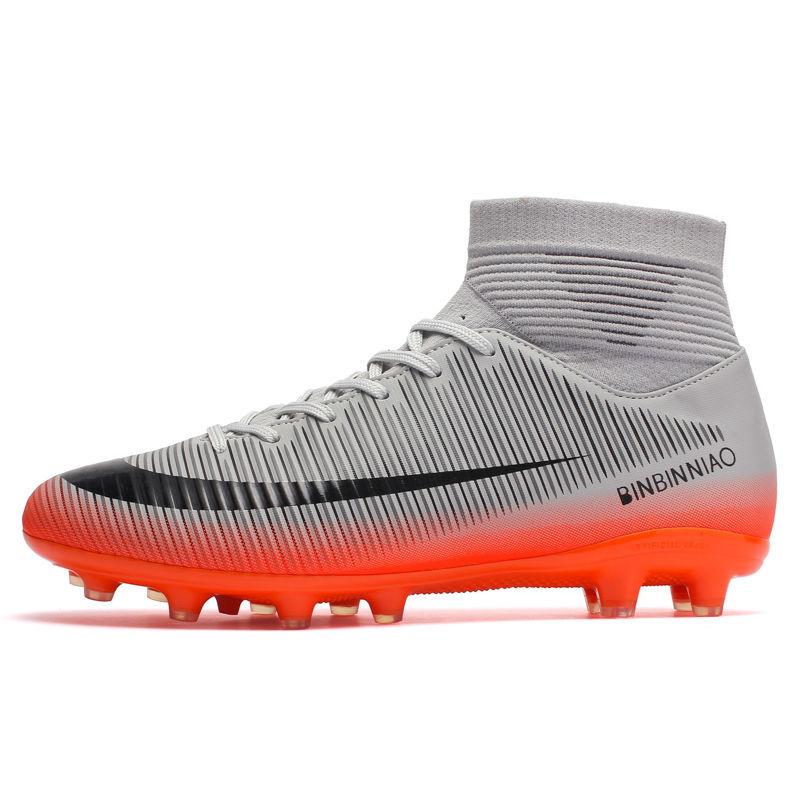 Football Shoes C Luo Assassin CR Shattered Nails Spikes High Top Student Game Training Shoes