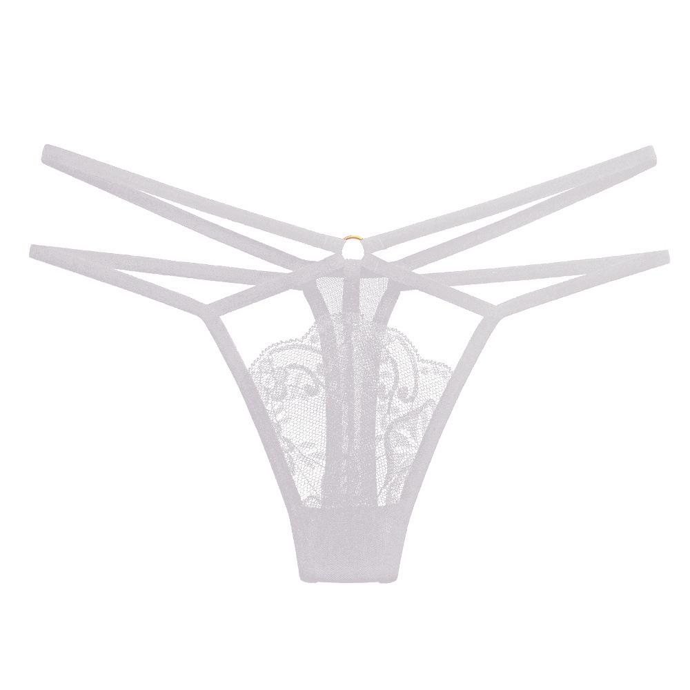 Lace Hollow Out Low Waist Thong: Women's Sexy Transparent Erotic Panties for Passionate Photography