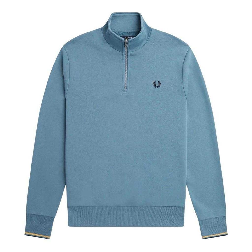 Fred Perry Unisex Adult Half Zip Tipped Sleeve Sweatshirt