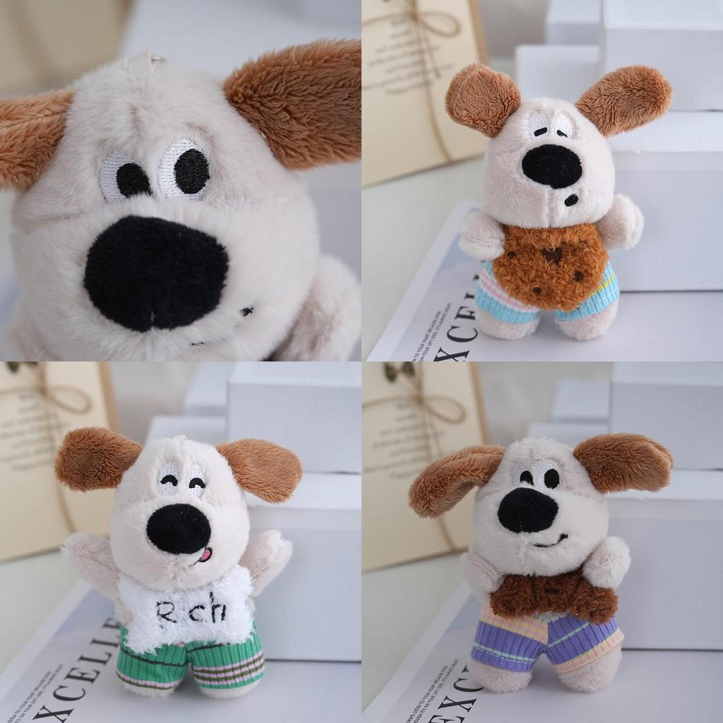 Adorable Plush Dog Keychain Cute Cartoon Design For Car Keys And Backpacks
