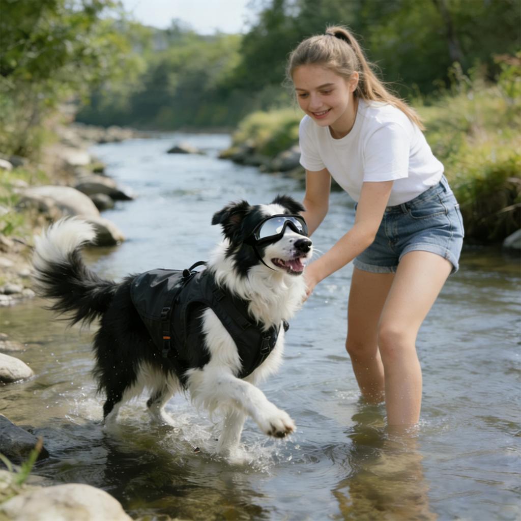 Stylish Pet Windproof Goggles & Dog Sunglasses: Adjustable Straps For Small-Large Dogs & Cats, UV Eye Guard