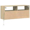 TV Wall Cabinet with LED Lighting Sonoma Oak 100 x 31 x 45 cm
