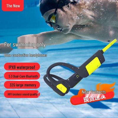 Waterproof S800 Bone Conduction Bluetooth Earphones for Swimming and Sports with Ear-Hook Design and High-Quality Sound