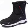 Winter Couple's Snow Mid-Calf Boots Men's and Women's High-Top Thickened Thermal Fleece-Lined Boots WaterproofSlip-Resistant