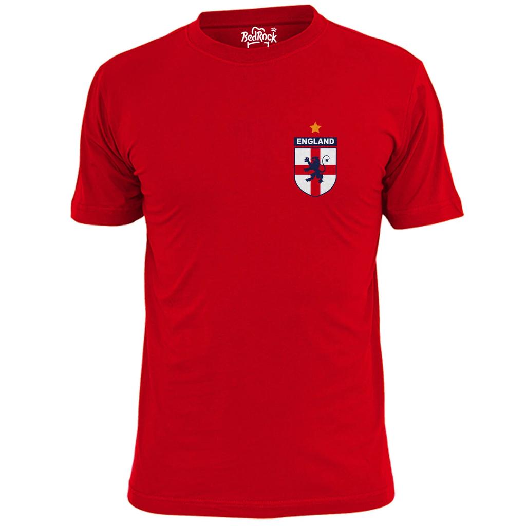 Maglietta da Calcio Uomo Scudo Tascabile Inghilterra Calcio Footy Coppa del Mondo