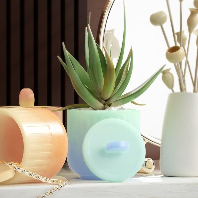 Silikonová úložná forma Formy na šperkovnici Formy na skladování forem na pryskyřice Formy s víkem Formy na pohár na svíčku pro kutily