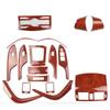 Interior Wooden Color Trim Center Console Cover Window Control Panel Moulding Trim Accessories For Toyota Corolla 2007-2013