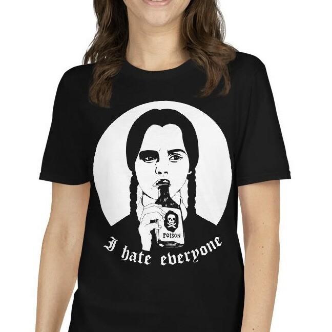 

I Hate Everyone Gothic Goth Emo Girl Short-Sleeve Unisex T-Shirt L
