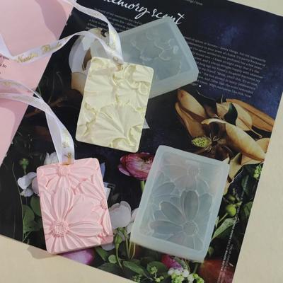 Daisy Flower Silicone Mold DIY Rectangle Scented Gypsum Pendant Ginkgo Leaf Handmade Aromatherapy Wax Tablets Soap Clay Molds
