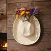 Yousheng Resin Cowboy Hat Wall Planter Handcrafted Wall Hanging Vase Western Boho Wall Art Decor for Bathroom Living Room Office Home Decor