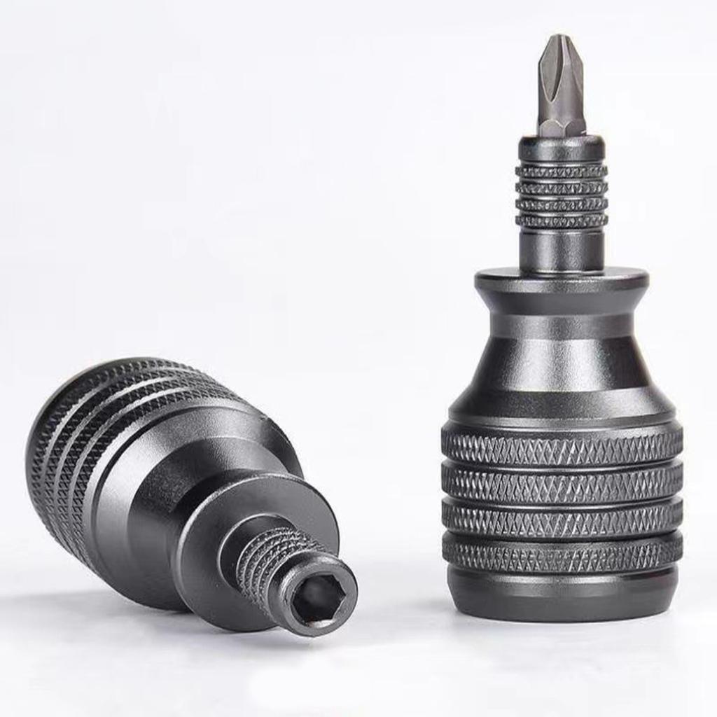 S2 Alloy Screwdriver Handle Screwdriver Holder for 1/4Inch Bit with AntiSlip Design Magnetic 7Bit U2.6 PH2 Y1 SL6 SL4