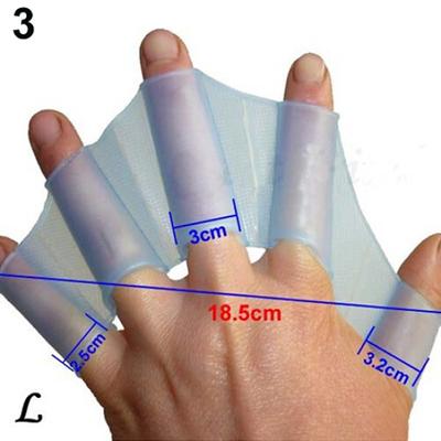 Schwimmen Finger Schwimmhäute Handschuhe Silikon Flossen Flossen Paddel Frosch Hand Zubehör