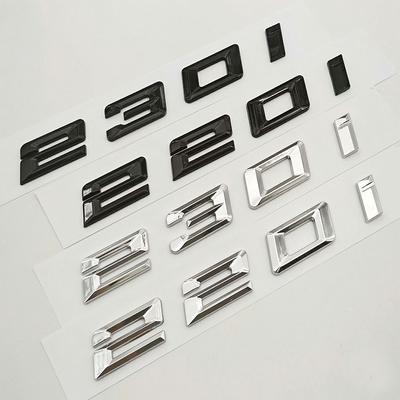 3D Lesklý Černý Chrom 220i 230i Znak Písmena Zadní Kufr Samolepka Pro Řady 2 F22 G42 Auto Stylingové Příslušenství
