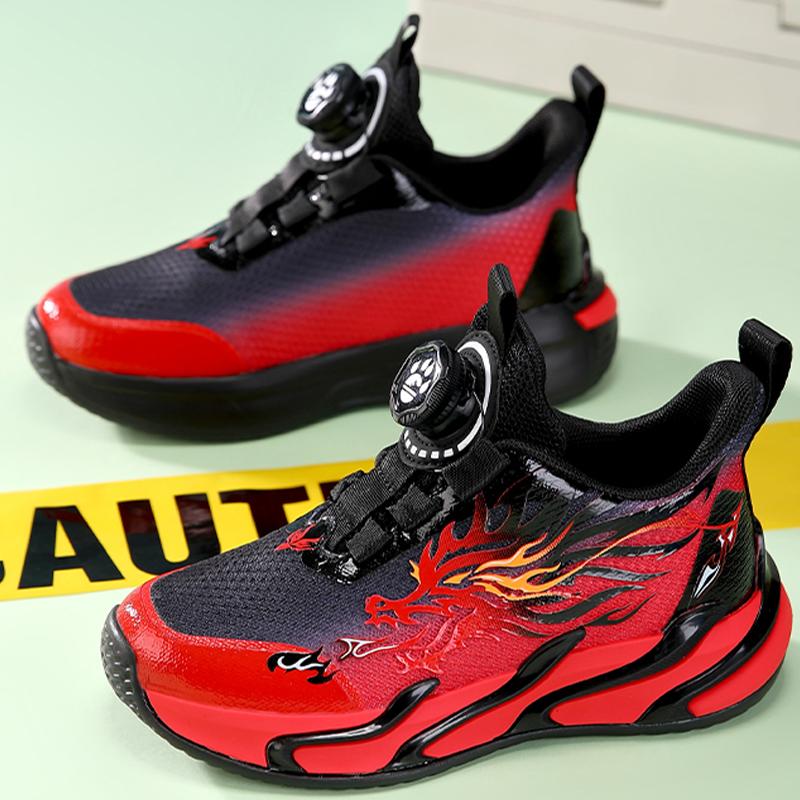 Fashion Children Walking Shoes 2025 Spring New Breathable Comfort Colorful Sports Shoes Mesh Rotating Buckle Running Shoes Kids
