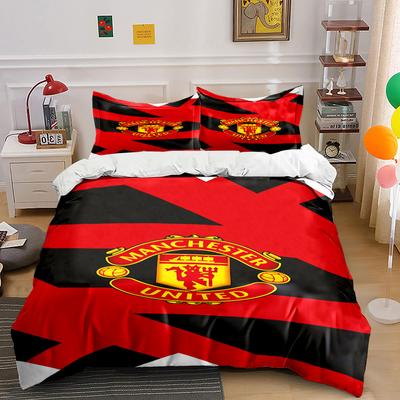 Manchester United Logo Pattern. Bedding Sets Duvet Cover Sets Duvet Covers Pillowcases(1 * Duvet Cover 2 * Pillowcases Without Duvet Insert)