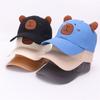 Thin Children Baseball Hat Cotton Baby Sunscreen Hat Fashion Capybara Peaked Cap  Sun Visor
