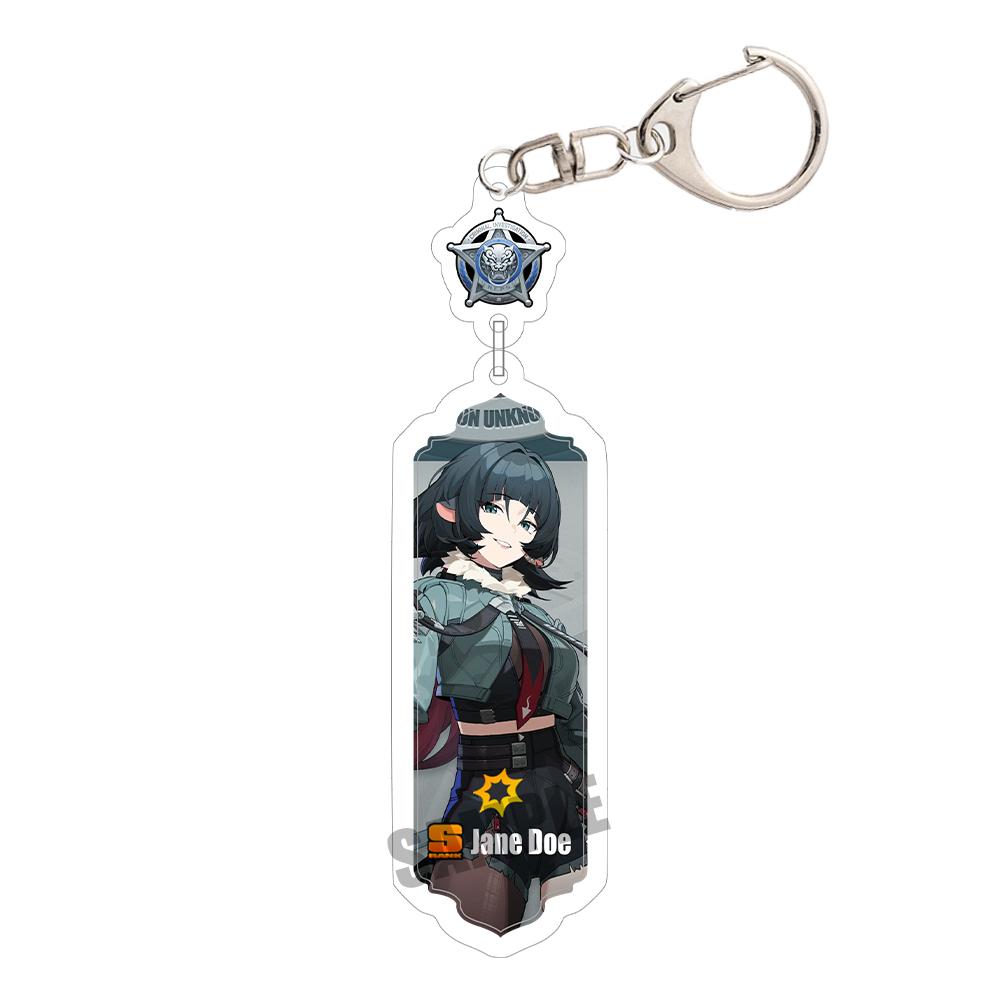 Game Zenless Zone Zero Acrylic Keychain Aria Cissia Nangong Yu Backpack Keyring Pendant Belle Nicole Demara Decorative Ornament