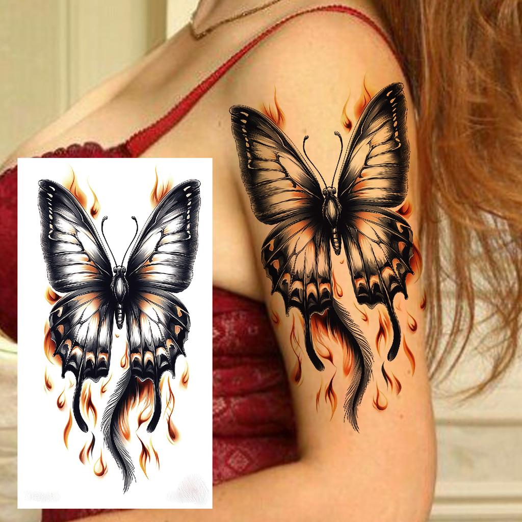 1 Sheet Black Henna Mandala Flower Temporary Tattoos For Women Girls Fake Lace Tattoo Sticker Disposable Decoration Adults Tatoo