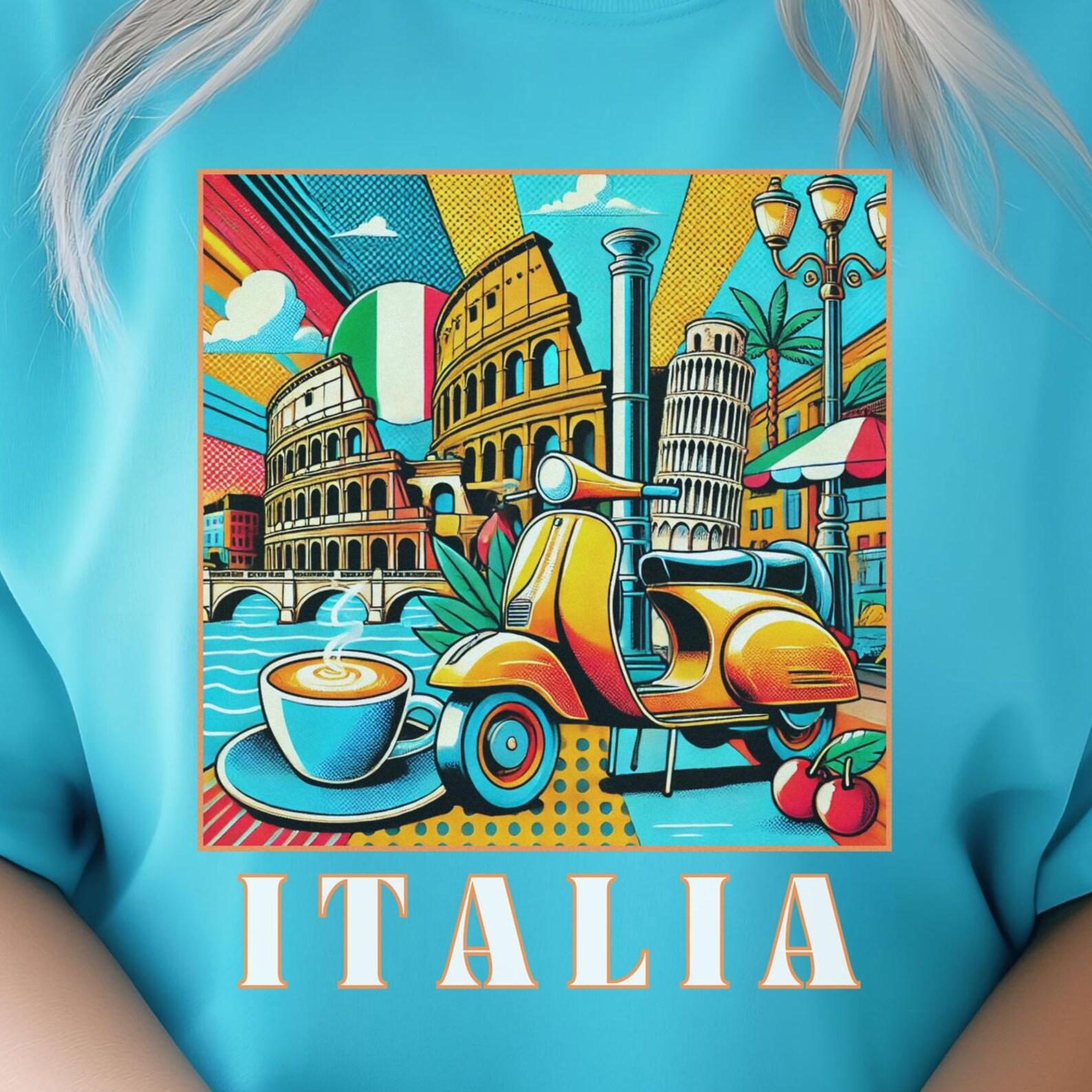 Retro ITALIA Graphic T-Shirt, Italy Travel Shirt, Travel Lover Tee, Italy Lover Gift, Italian Trip Shirt, Cute Italy Tee, Gift for Her Him XL