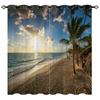 Curtains Seaside Coconut Beach Series 0 Digital Printing High Density Blackout Curtains