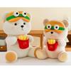 Adorable Large Burger And Fries Bear Plush Toy Cute Stuffed Animal Pillow Gift