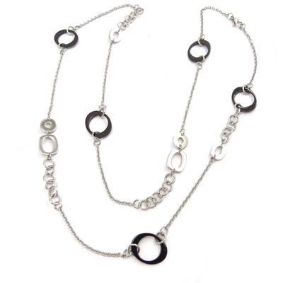 [K0741] - Ruthenium Steel 'Choreography' Necklace