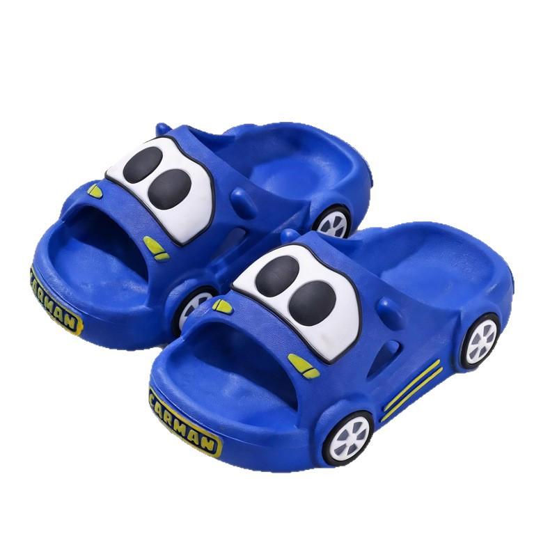 Children's Summer Cute Car-Shaped Sandals for Boys, Indoor and Outdoor Soft-Soled Non-Slip Baby Slide Sandals