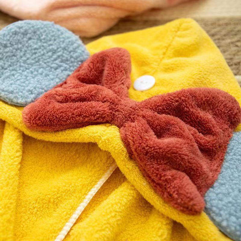 Wind Cute Bow Dry Hair Cap Female Absorbent Quick Drying Shower Cap Bag Head Dry Hair Towel Shampoo Hair Towel I