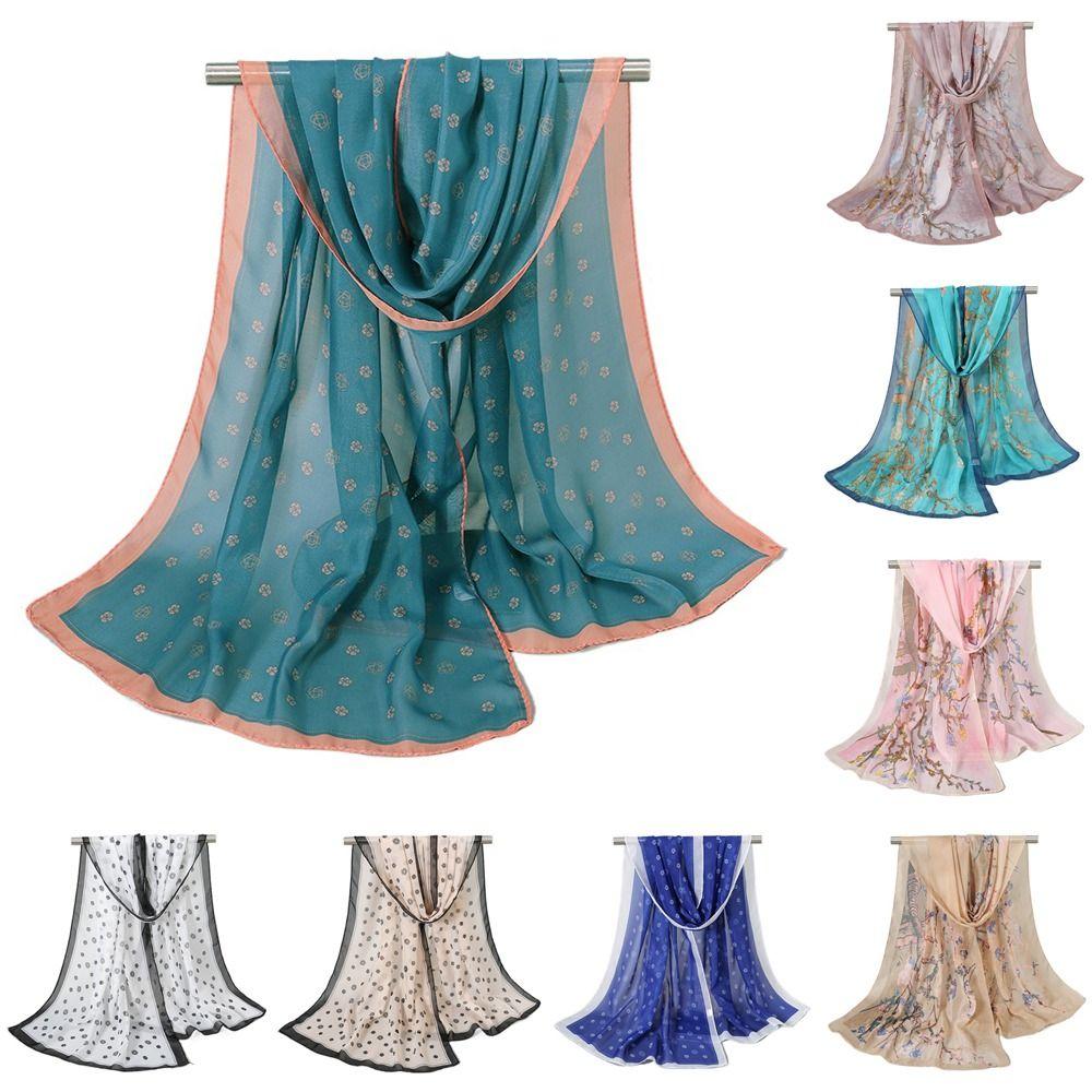Thin Sunscreen Shawl Soft Shawl Silk New Chiffon Scarf
