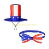 92MF 4th of July Porch Geese Outfit Patriotic Costume Clothing Independence Day Porch