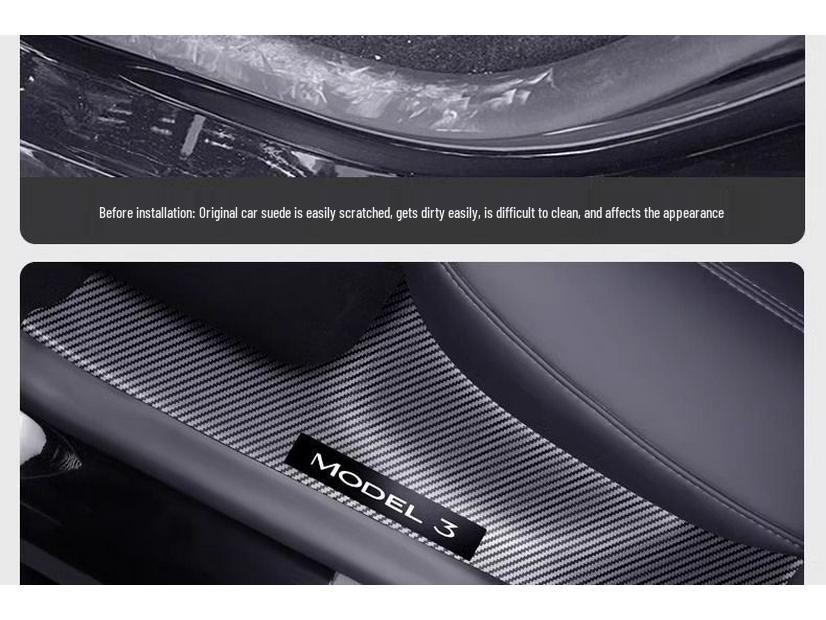 Tesla Model 3 Kohlefaser Einstiegsleisten