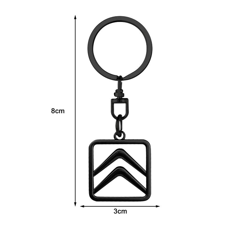 Metal Car Keychain Badge Key Chain Rings Car Accessories For Citroen C1 C2 C3 C4 C5 C6 C8 C4L DS3 DS4 DS5 LS DS6 Grand Picasso
