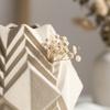 Large Geometric Ceramic Vase, 10.5" Decorative Floor or Table Vase, Modern Textured Flower Vase for Home Living Room, Entryway, or Office Decor