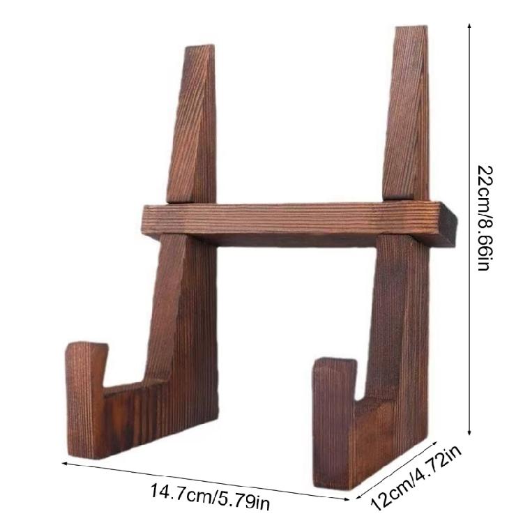 Stabiler Holzhalter Ausstellungsständer Regal Verstellbarer Holzstaffelei Halter zum Präsentieren von Tellern Bildern und Büchern auf Tischplatten