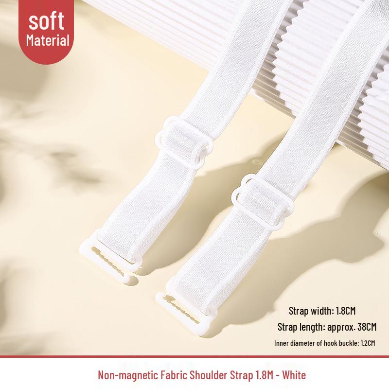 

1.8cm Detachable Adjustable Elastic Bra Strap for Beautiful Back Length approx. 36cm білий