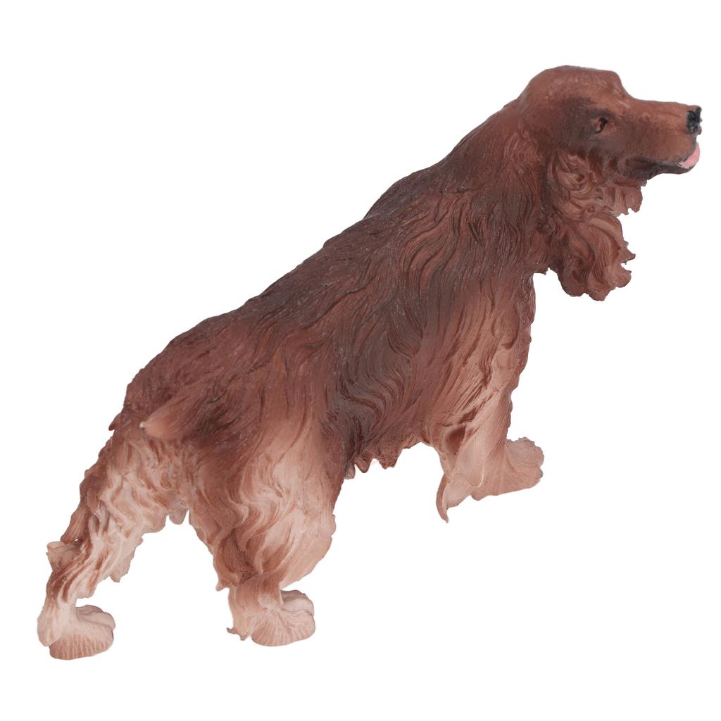 Cocker Spaniel Figurine Simulation Realistic Brown Dog Animal Decoration Figurine for Children