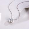 Bague Ringen S925 Silver Necklace Mosang Stone Pure Pendant with Chain Silver Jewelry Plated with Platinum Straight