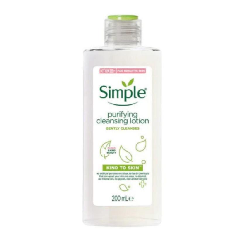 Simple Gentle Sensitive Purifying Cleansing Lotion 200ml, 4 Pcs
