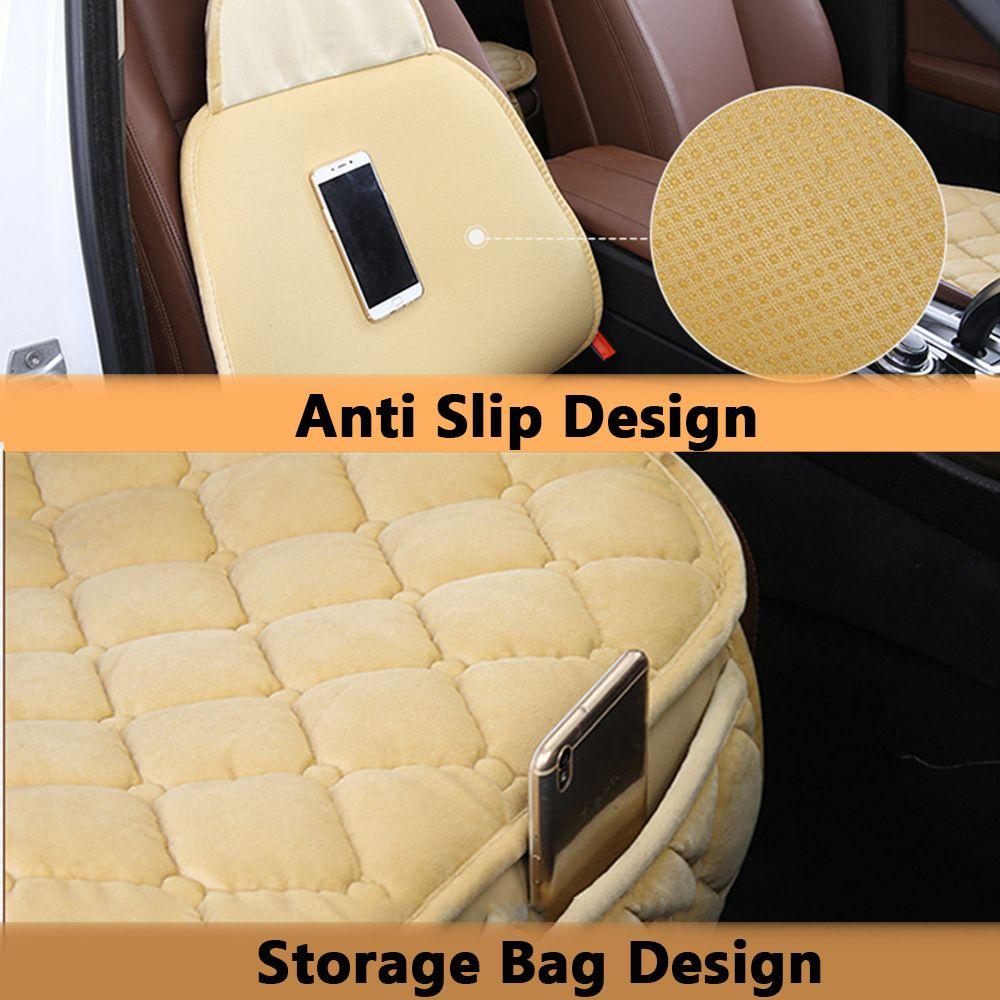 Winter Breathable Pad For Car Anti-slip Auto Protector Wool Plush Car Seat Cover Cushion