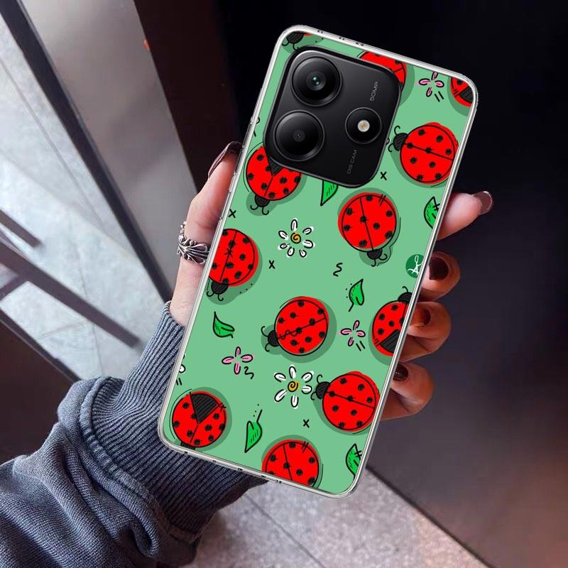 Insect Seven-Star Ladybug Phone Case For Xiaomi Redmi Note 15 14 14S 13 12S 12 Pro Plus 11S 11 10S 10 4G Cover 11E 11T 5G Print