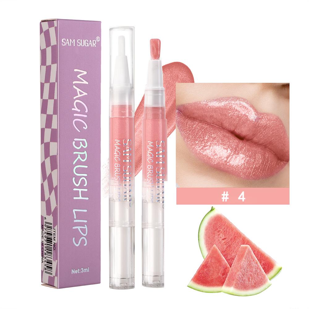 

6-цветный фруктовый блеск для губ, придающий объем, желеобразный увлажняющий блеск для губ, вращающийся тинт для губ, прозрачное масло для губ, полнота, макияж, уход за губами