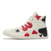 Converse Chuck Taylor All Star High Deck of Card Unisex Sneakers White Egret Black 165669C