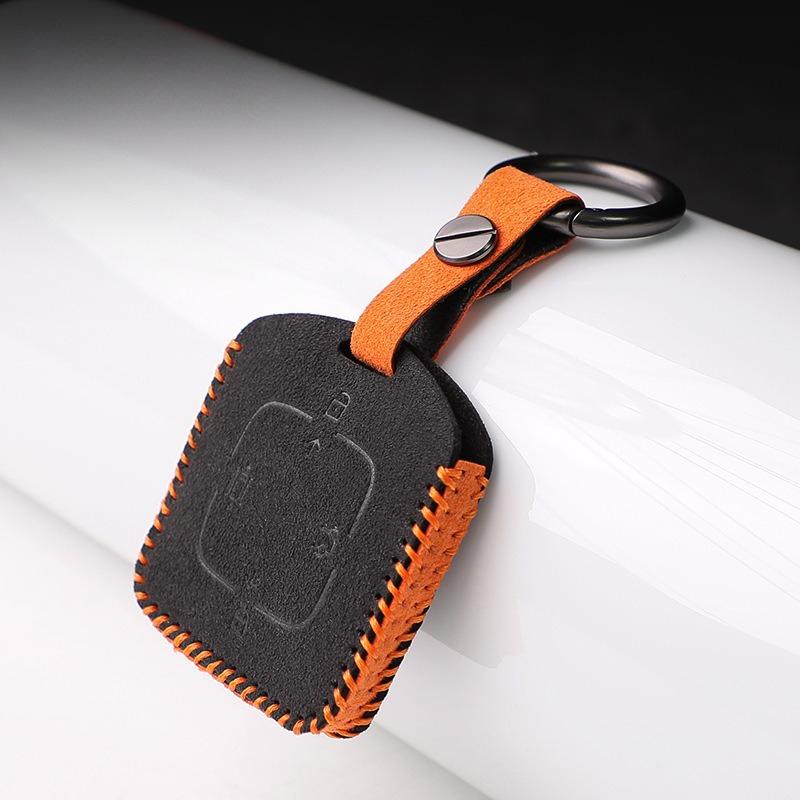 Für Zeekr 7X 001 X 007 009 007Gt Auto Schlüsselhülle Wildleder Leder Schlüsseltasche Auto Fernbedienung Schlüssel Schutzhülle Dekor Zubehör