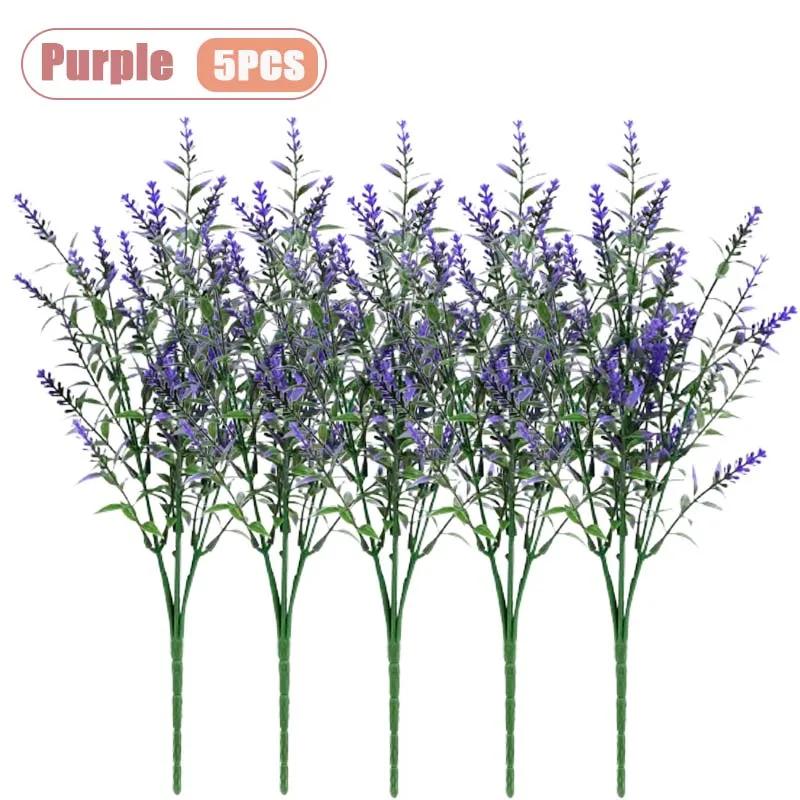 1-10PCS Lavender Artificial Flowers Faux Plants Greenery Wedding Celebration Home Decor Accessories Ornaments Arrangements
