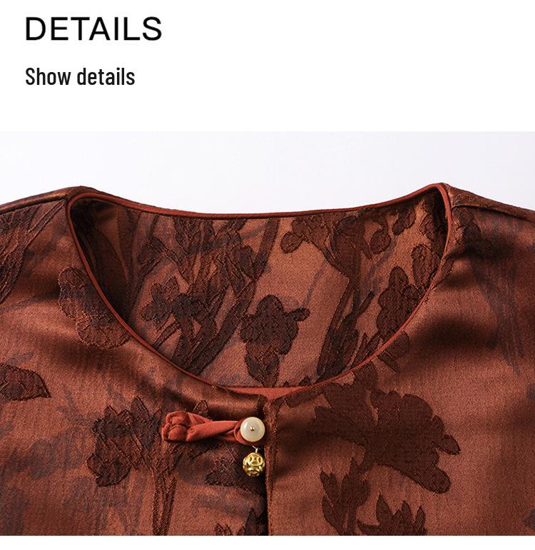 Spring 2025 Retro Chinese Style Loose Jacquard Fashion Outerwear for Women