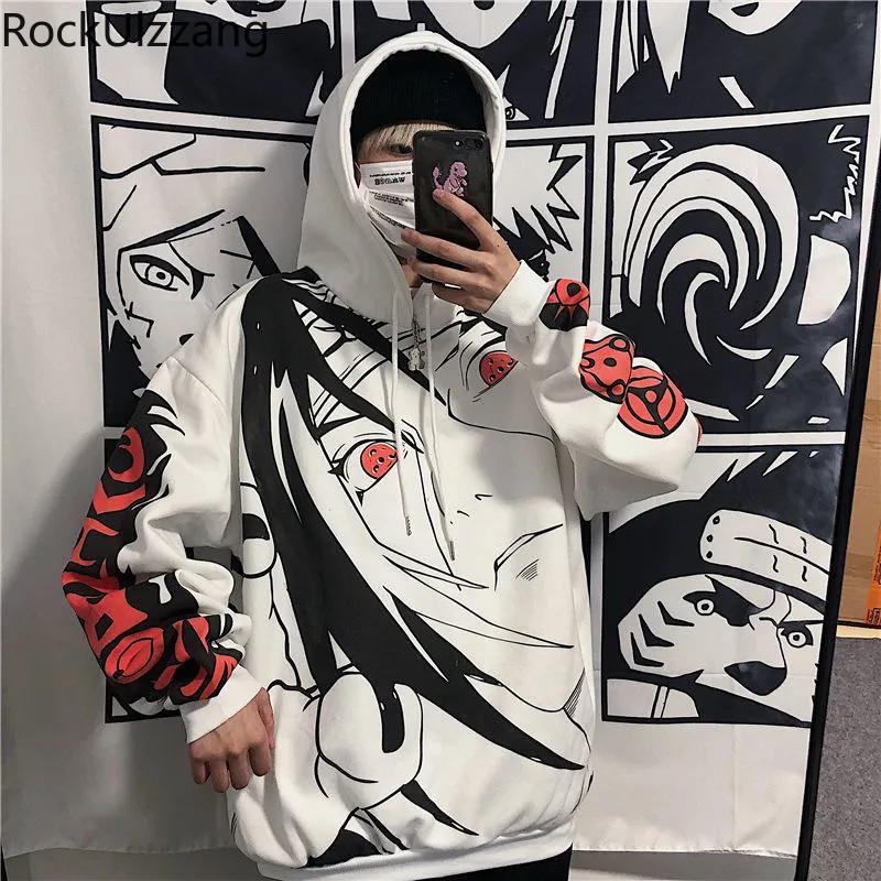 

Толстовки с капюшоном с принтом в стиле готического мультфильма, панка, аниме, женские и мужские флисовые толстовки, пуловеры, уличная одежда, Харадзюку, хип-хоп