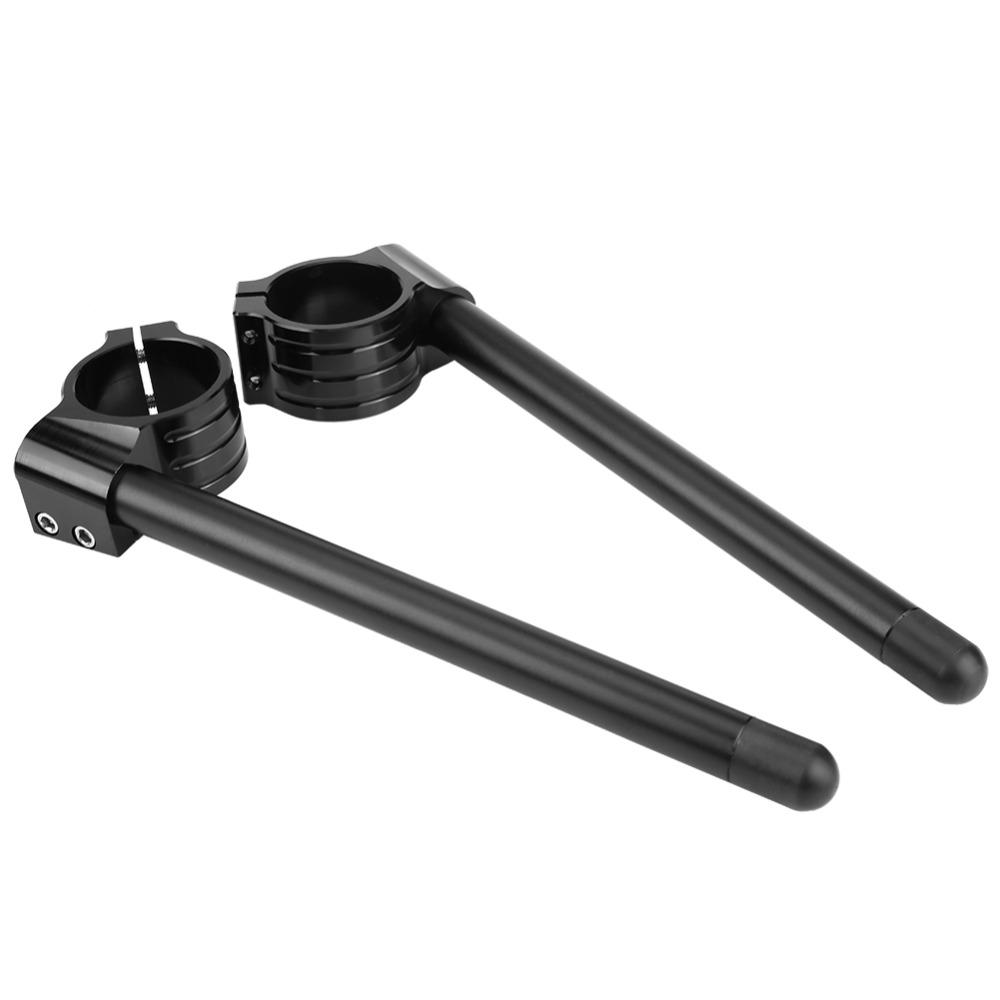2pcs CNC Machined Clip On Handlebars 37mm Fork Tube Universal Handlebar Pair For Cafe Racer